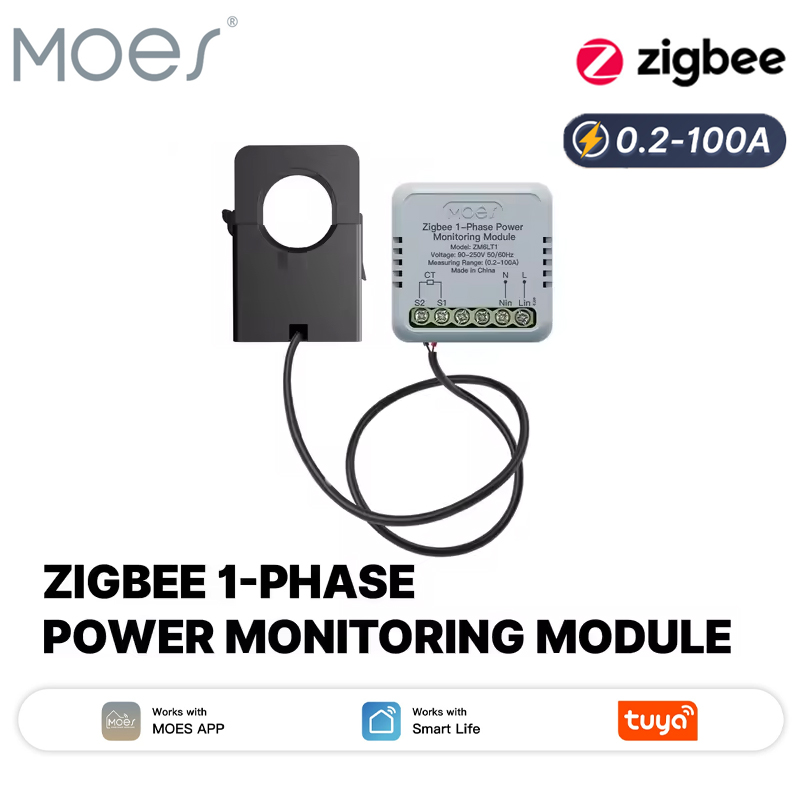 Energy Meter Bidirectional - MOES Tuya Zigbee Smart 1-Phase Energy