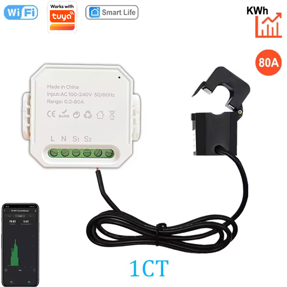 Energy Meter Bidirectional - WIFI Smart Energy Meter AC100-240V 1CT