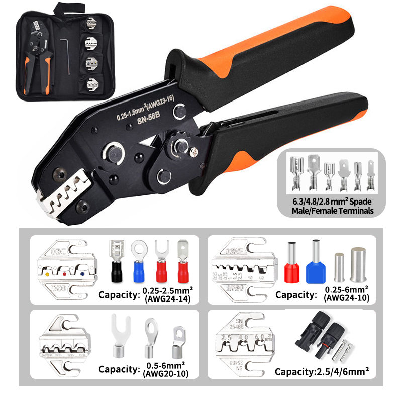 SN-58B Crimping Pliers Kit Qui - огляд і ціна Renewable Energy Kit