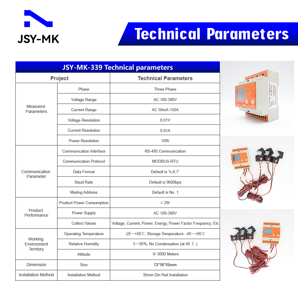 JSY-MK-339 RS485 Bidirectional - огляд і ціна Energy Meter Bidirectional