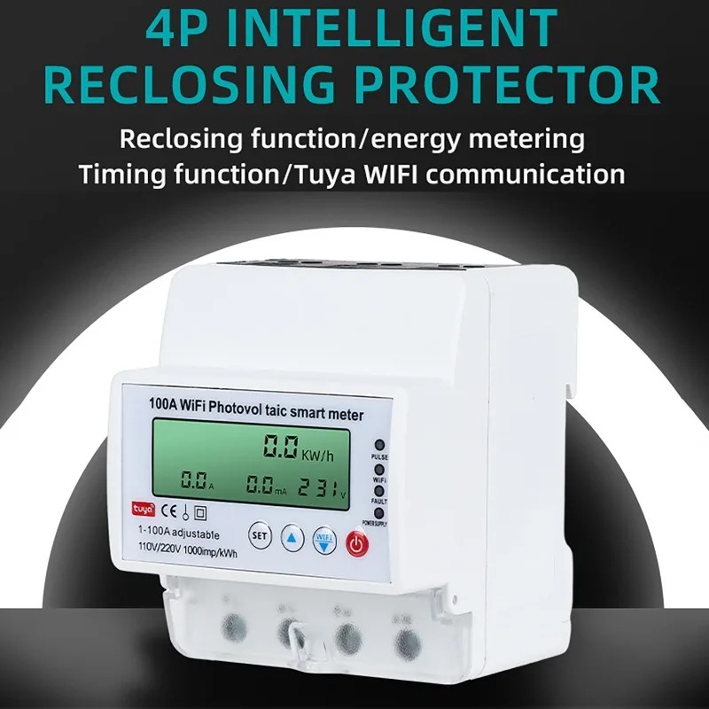 4P 1-100A WiFi Photovoltaic Sm - огляд і ціна Energy Meter Bidirectional