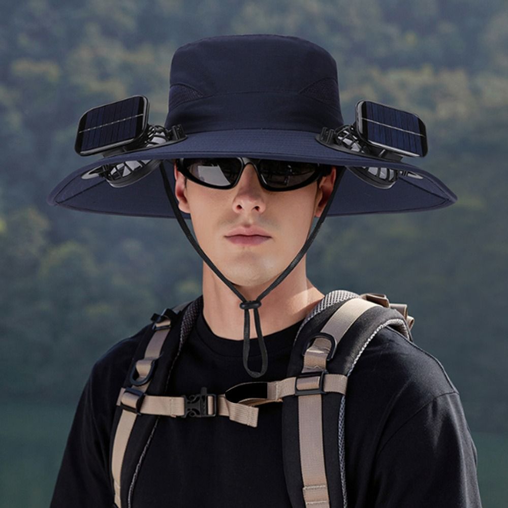 Creative Anti UV Solar Fan Hat - огляд і ціна Renewable Energy Fan