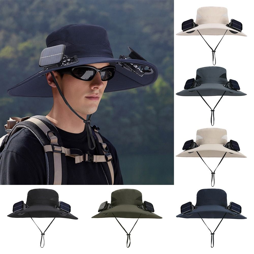 Creative Anti UV Solar Fan Hat - огляд і ціна Renewable Energy Fan