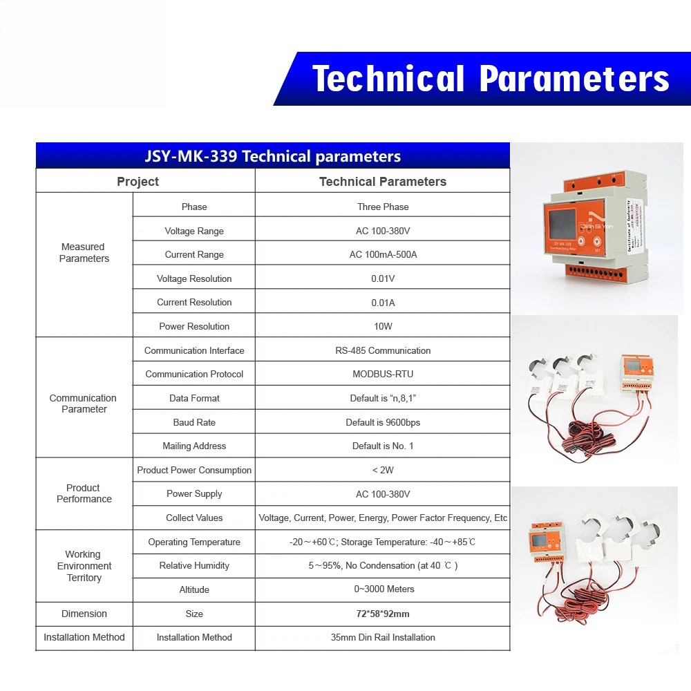 KWh Meter Monitor Modbus-RTU C - огляд і ціна Energy Meter Bidirectional