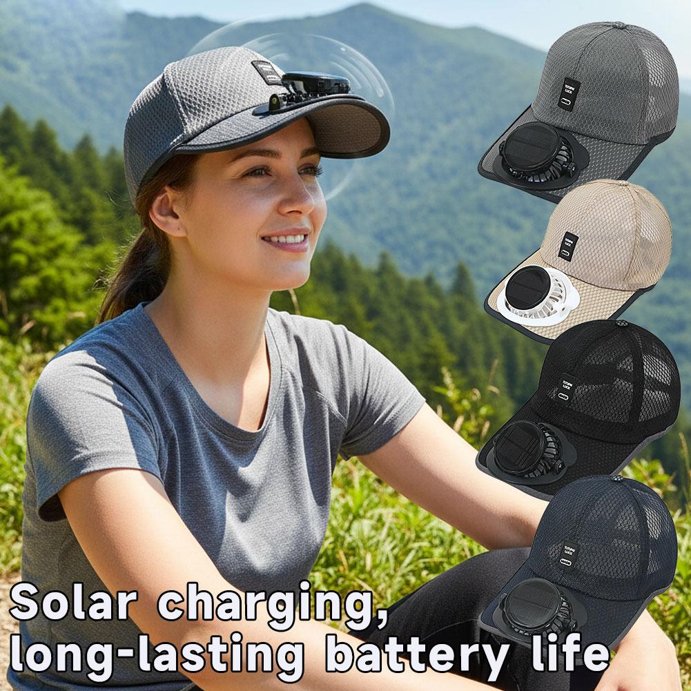Solar Fan Hat USB Rechargeable - огляд і ціна Renewable Energy Fan