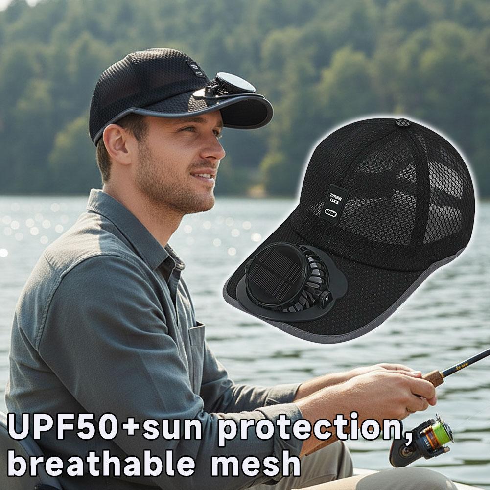 Solar Fan Hat USB Rechargeable - огляд і ціна Renewable Energy Fan