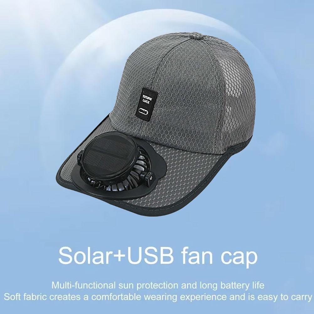 Solar Fan Hat USB Rechargeable - огляд і ціна Renewable Energy Fan