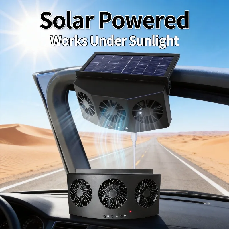 USB Solar Rechargeable Car Exh - огляд і ціна Renewable Energy Fan