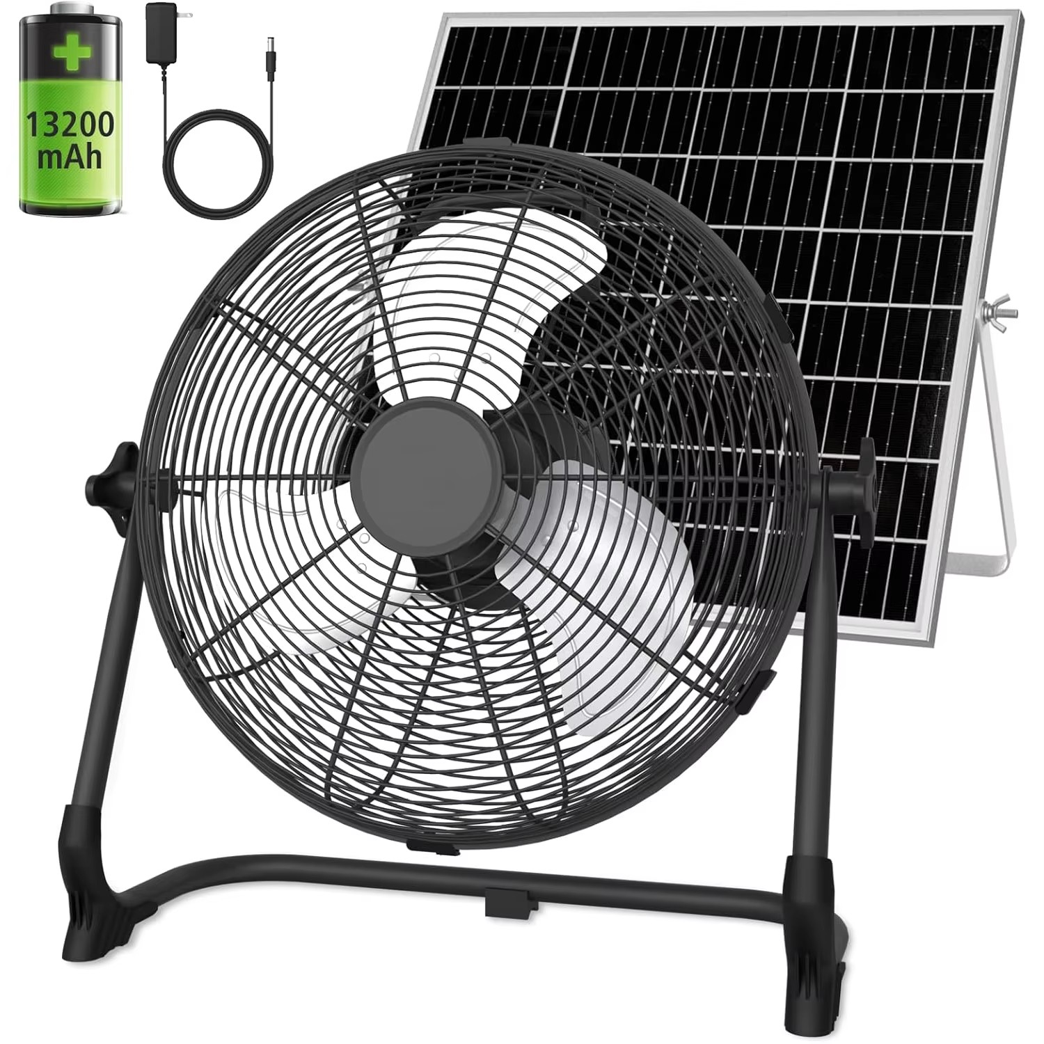 12inch Portable Solar Floor Fa - огляд і ціна Renewable Energy Fan