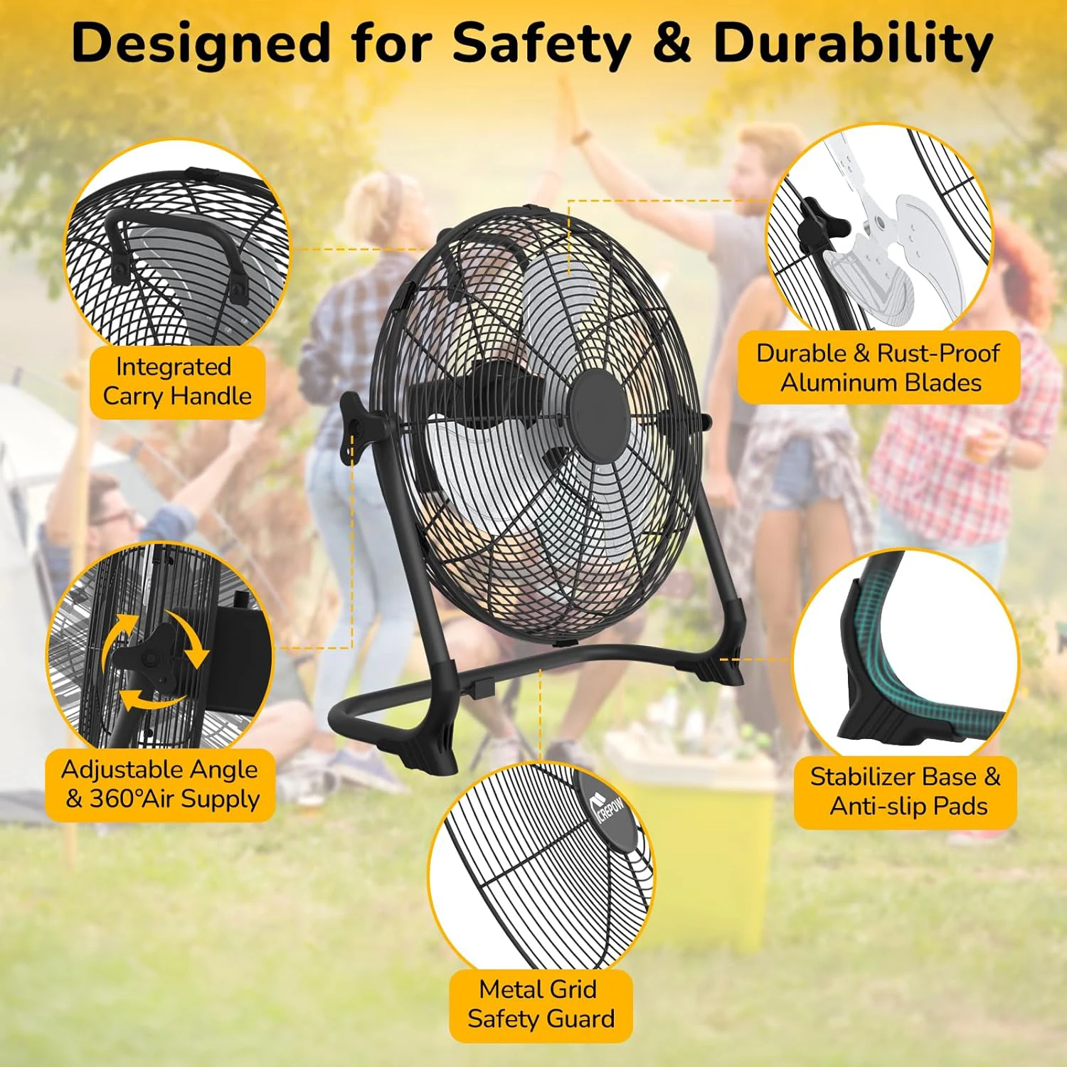 12inch Portable Solar Floor Fa - огляд і ціна Renewable Energy Fan