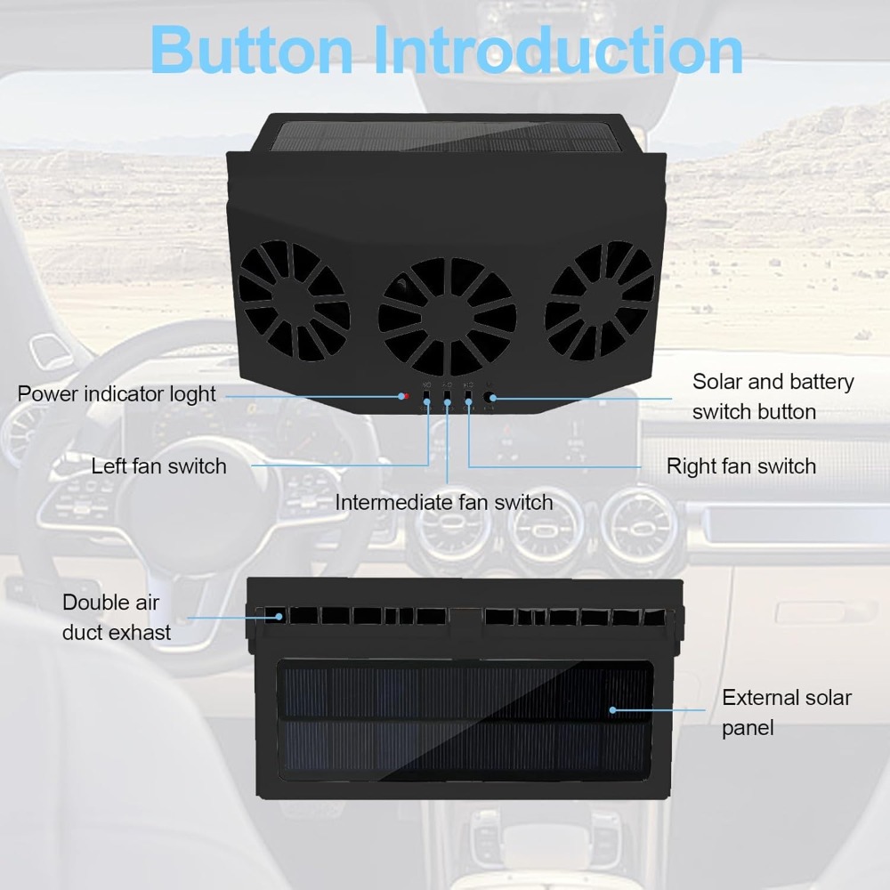 3 Head Car Exhaust Fan USB Rec - огляд і ціна Renewable Energy Fan